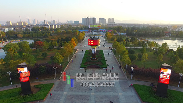 LED旋轉(zhuǎn)圓柱屏扮靚棗莊—開(kāi)創(chuàng)智能景觀展示新征途